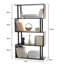 Amyria 126cm H x 71cm W Metal Ladder Bookcase