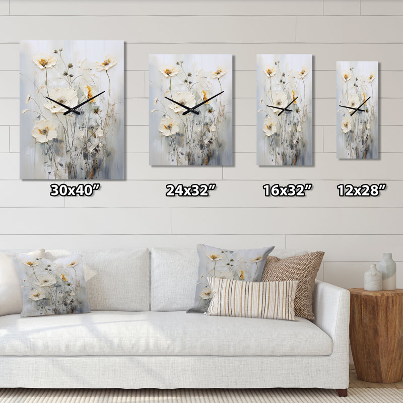 Horloge murale Caed - Fleurs sauvages, Grand