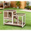 Cage à lapin surélevée en bois