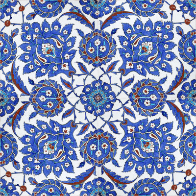 Ottoman Tiles - Wrapped Canvas Print