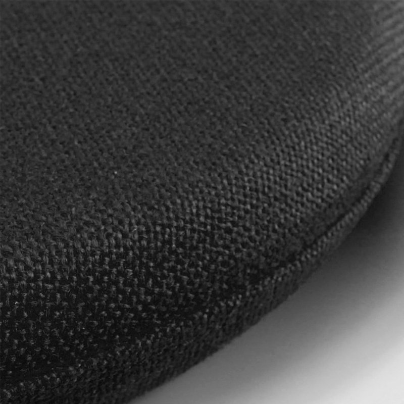 Chaise avec accoudoirs en tissu Dorfman, Noir