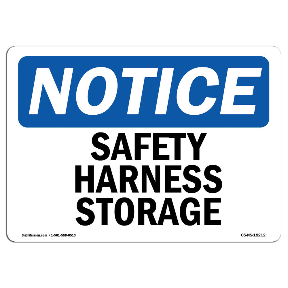 SignMission Safety Harness Storage Sign | Wayfair