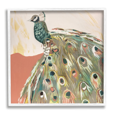 «Modern Peacock Portrait» par Jenny Westenhauser, reproduction d'art sur toile