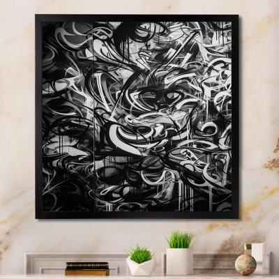 " Black And Graffiti Of Marble IV "