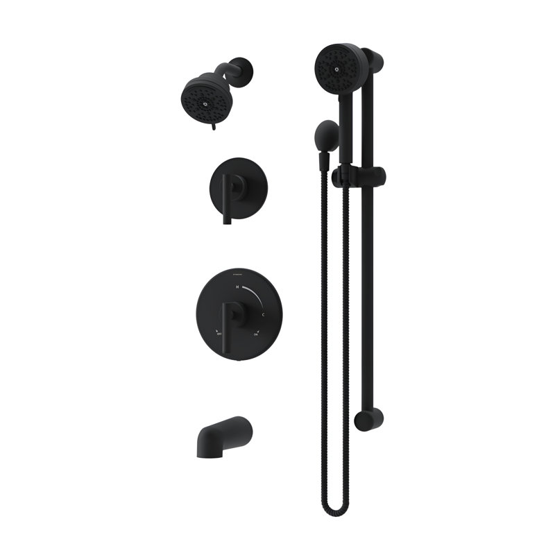 Dia HydroMersion Tub and Shower System Trim Kit, Matte Black