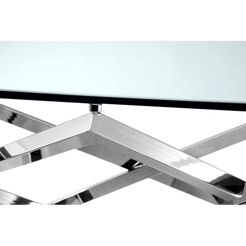 50'' Glass Top Console Table