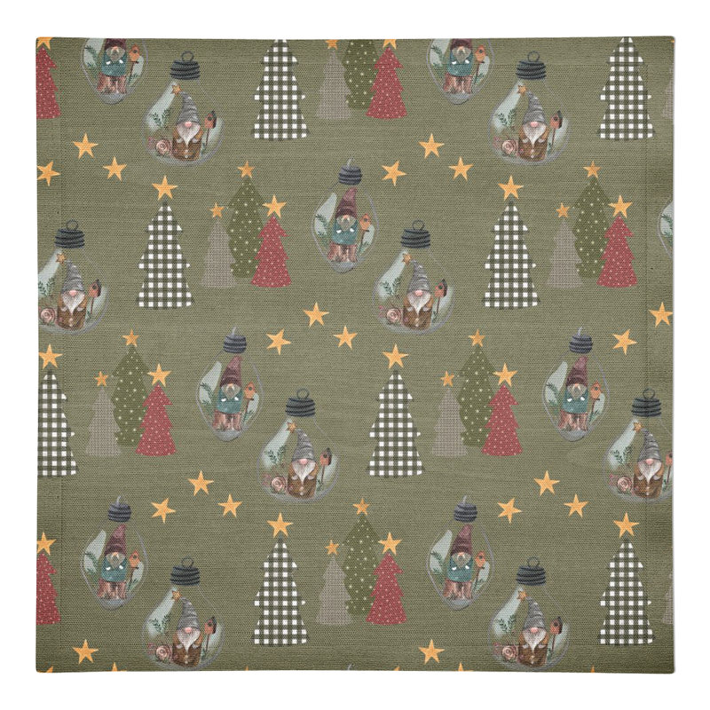 Dmiya Cotton Twill No Pattern Square Napkin, Green