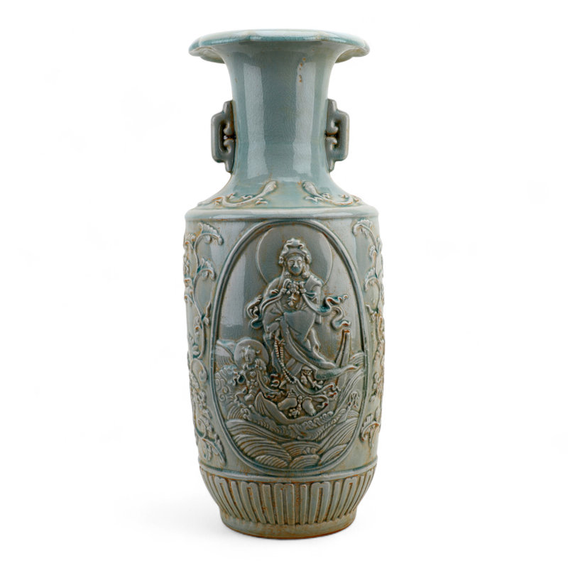 Vase en porcelaine Kwun Yin Celadon