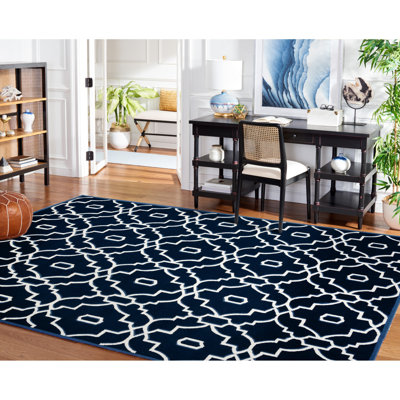 Tapis bleu marine / ivoire Lamour