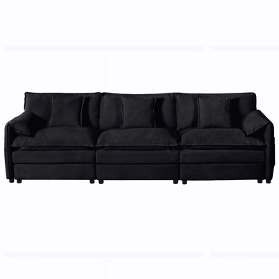 Oversized Deep Seat 3 Seater Sectional Sofa