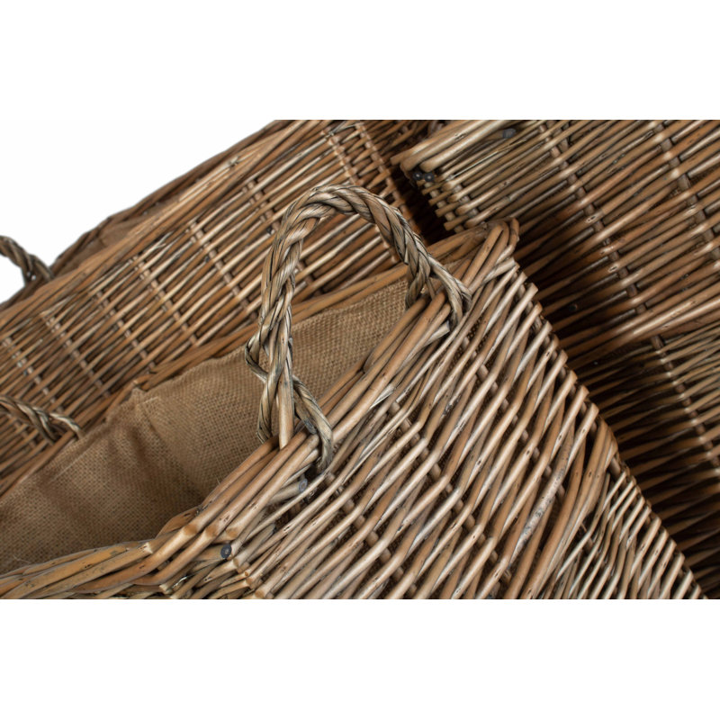 3 Piece Wicker Log or Storage Basket Set