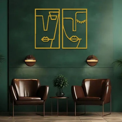 Art mural abstrait en métal Etgdecor Picasso