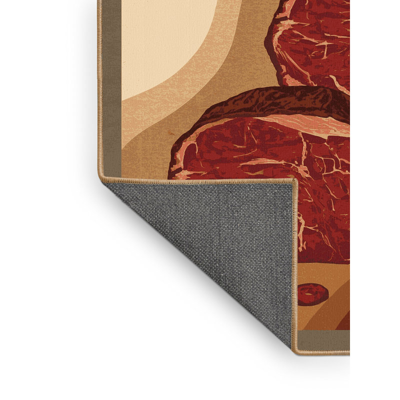 Tapis brun moelleux doux et moelleux Burholme Roast - reliure brun clair, 7 x 9