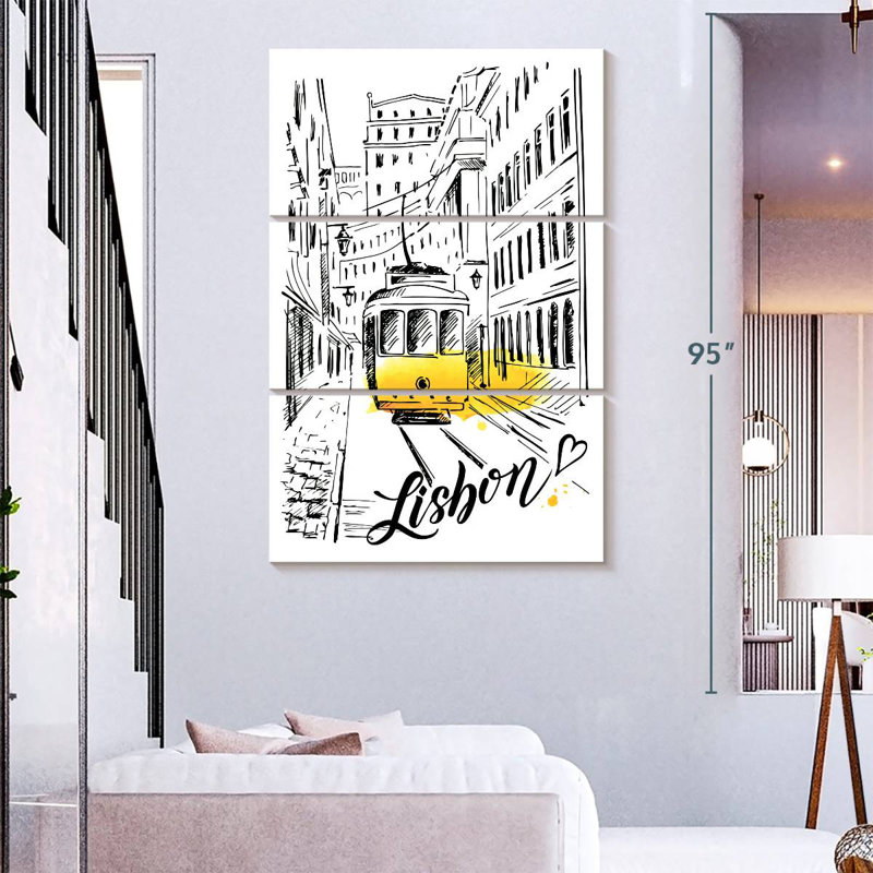 Mehar Love Lisbon Tram, 74" H x 48" W
