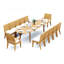Atnas Outdoor Teak Dining Set-1703425980-1703425981