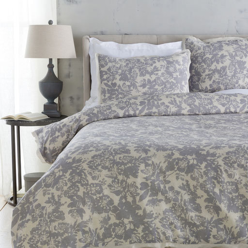 Clara Cotton Blend Sham, Euro, Gray