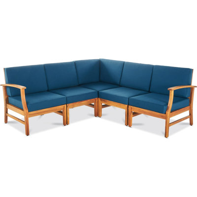 PERLA 5-PCS SOFA SET, BLUE