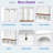 Farmhouse Arched Design Hall Tree With 3 Hidden Storage, 5 Hooks, Compartments Amd Bench-1185560737