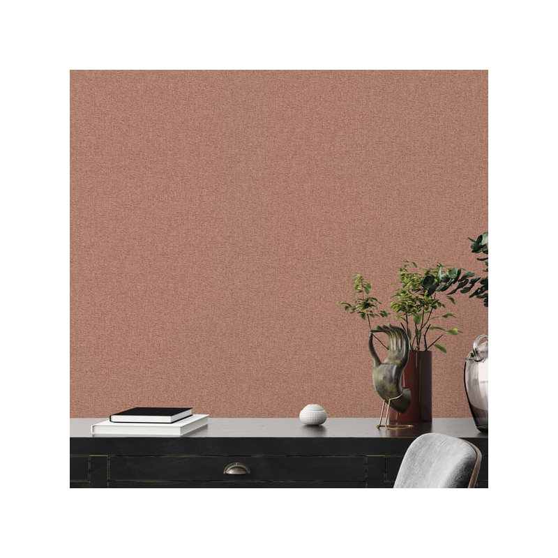 Flourish 10.05m x 53cm Textured Wallpaper Roll, Orange