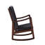 Chaise berçante en cuir synthétique et espresso Raina-720256318