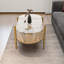 Table basse ovale avec tablette