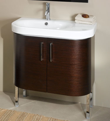 Rondo 31.5'' Single Bathroom Vanity with Ceramic Top, Gray Oak