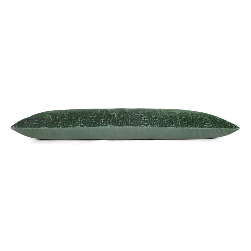 Coral Reef Velvet Lumbar Pillow Cover & Insert, Kelp