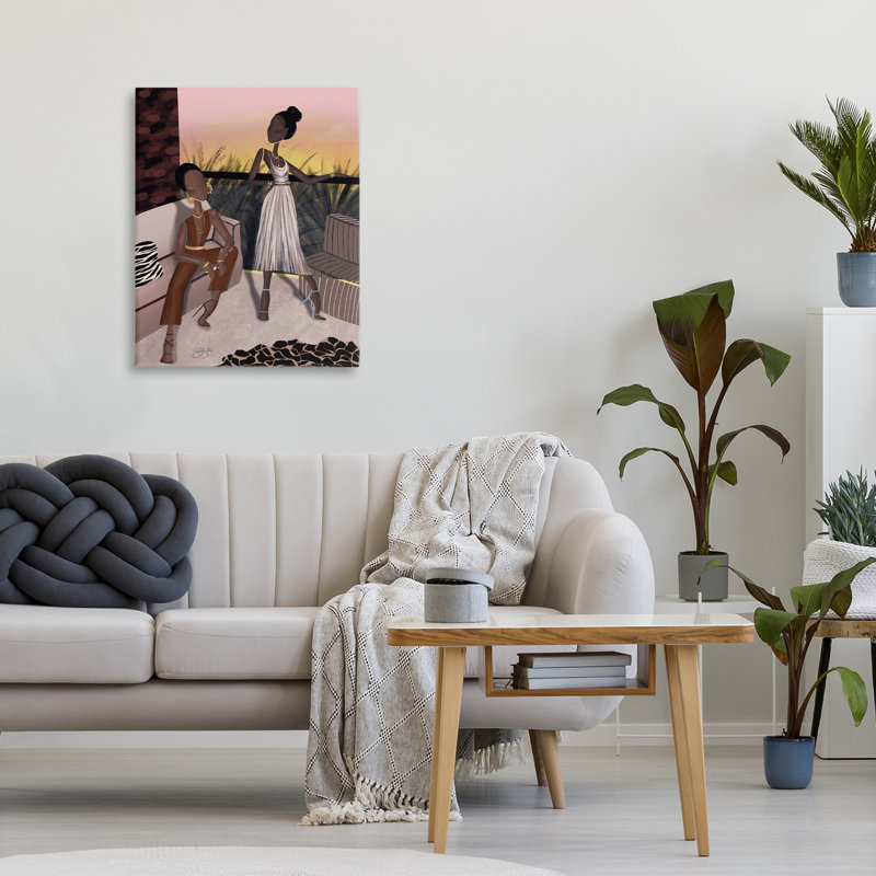 Coucher de soleil sur une toile panoramique, conception de Sierra Siler, H 20 po x l 16 po