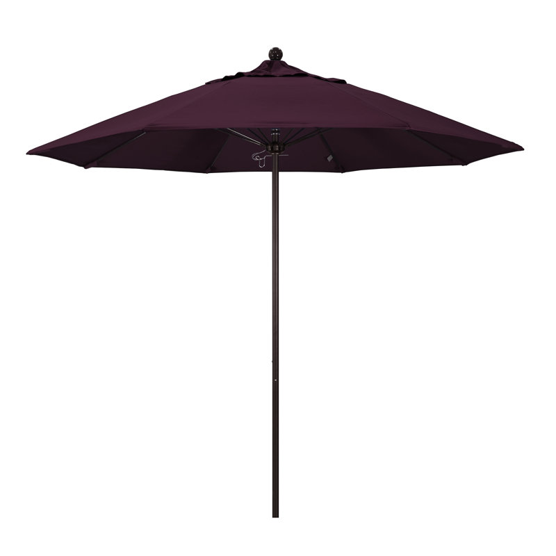 Parasol de marché 9 pi Hibo, Performance mauve, Bronze