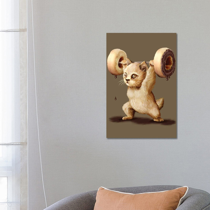 Donut Lifting by Adam Lawless - Wrapped Canvas Gallery-Wrapped Canvas Giclée, 66.04 cm H x 45.72 cm W x 3.175 cm D