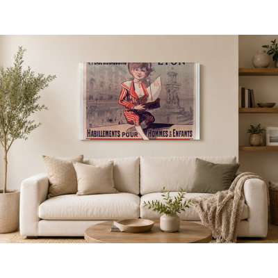A La Grande Maison de Paris Lyon 1890s - Belle Époque Vintage Poster Wall Art - Canvas Wall Art