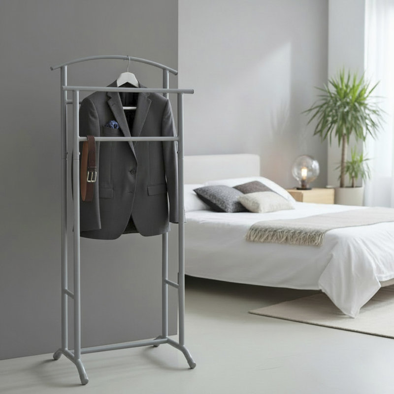 Metal Freestanding Coat Rack, Grau