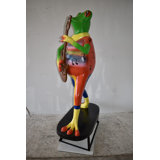 Giant Happy Frog Playing the Guitar Good for Outdoors Size: 46" x 28" x 70"H