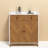 4-tier Shoe Rack Organizer With 2 Doors & 2 Drawers, Herringbone Wooden Freestanding Shoe Cabinet With Adjustable Shelves For Entryway, White And Natural Finish-1902971370