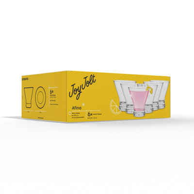 Verres à martini JoyJolt Afina, 8 oz.