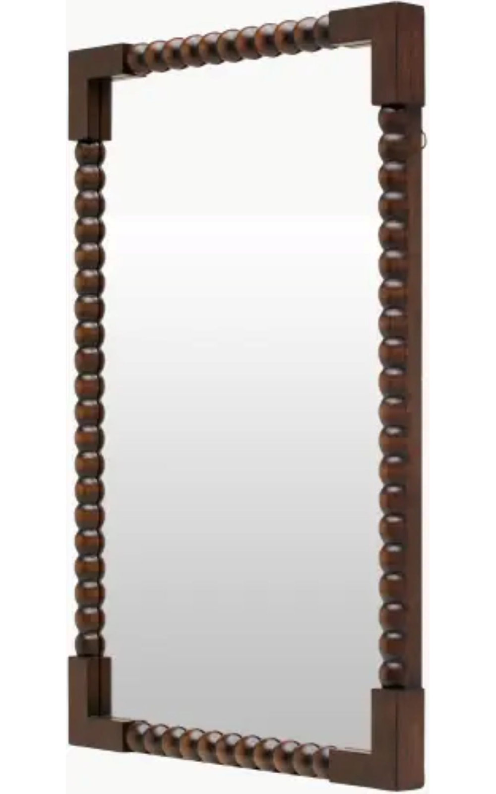 Lizzie Mirror, Dark Brown Wood, 46" H x 34" W