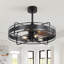 Ventilateur de plafond grillagé de 71 cm (28 po) avec lumière et télécommande, moteur à courant continu
