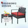 Ensemble de table bistro en rotin pour 2 personnes avec table et coussins