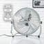 GEEPAS 12 Inch Floor Fan, Floor Standing Cooling Fan with 3 Speed, Tilt Function - Chrome Gym, Electric Portable Cooling Fan, 3 Blades for Powerful Air Circulation Ideal for Home, Garage, Office