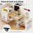 Extendable 82.7" Two-tone Kitchen Island With Dining Table For 6, Outlets & Storage Drawers-1799752845