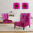 Dark Pink Abstract Flower Petals - Floral Upholstered Slipper Chair
