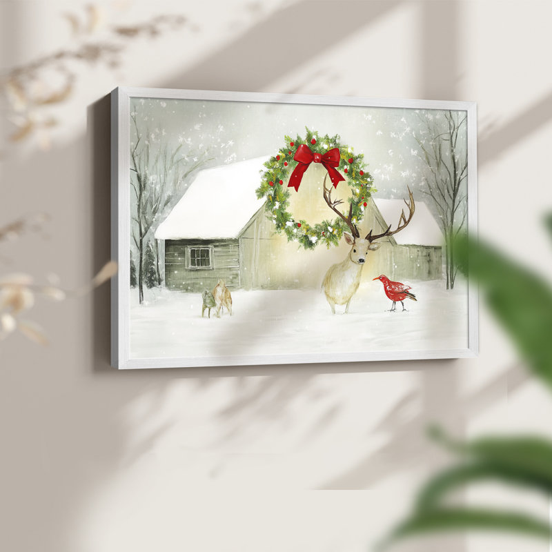 Art de Noël - CDXLIX - Reproduction encadrée - Restickable, H 11 po x l 14 po, Blanc
