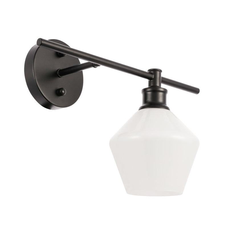 Sullivan Street Dimmable Bath Sconce, Black, Frosted White
