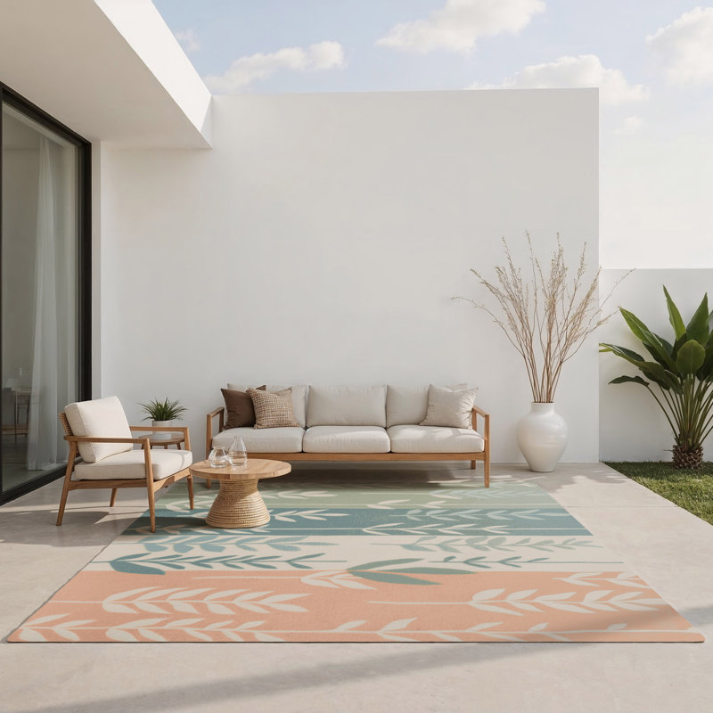 Meadow Glow Indoor And Outdoor Area Rug, Rectangle 4' x 6'