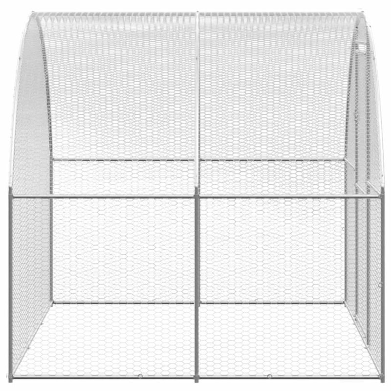 Cage à poulet résistante aux intempéries, Argent, H 78,7 po x l 118,1 po x L 472,4 po