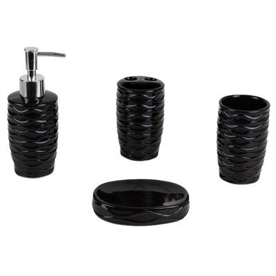 Mooresville Ceramic / Porcelain Bathroom Accessory Set