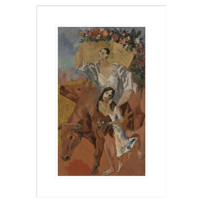 Composition: The Peasants par Pablo Picasso, impression giclée sur cadre