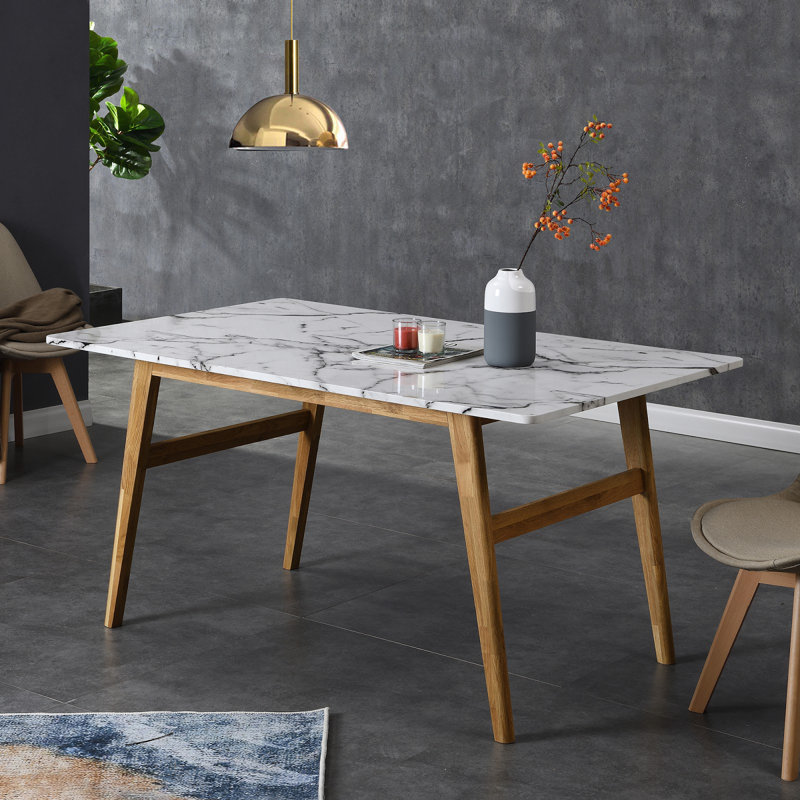 Vancamp Solid Wood Base Dining Table