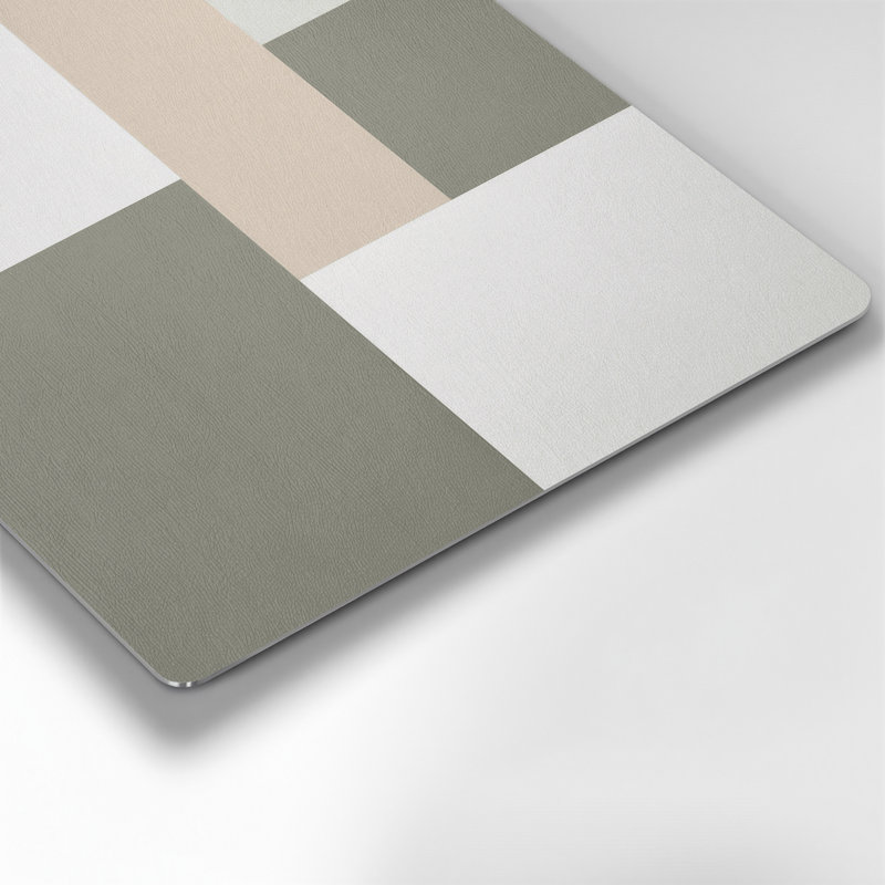 Minimalisme 94, art mural en métal beige, H 11 po x l 14 po
