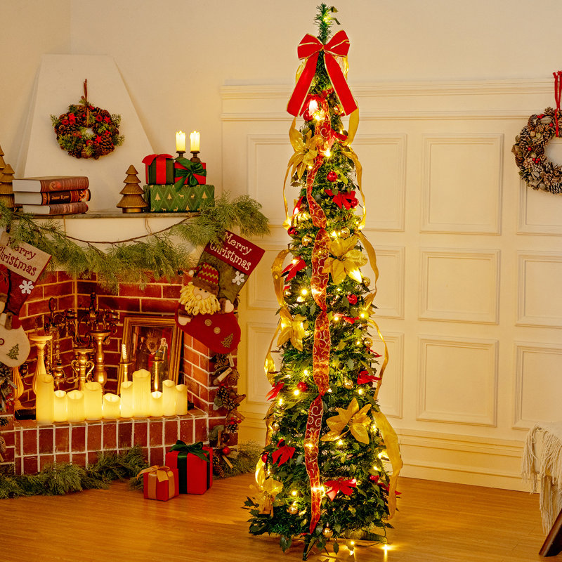 Sapin de Noël escamotable 6 pi, H 6 pi x l 1,35 pi